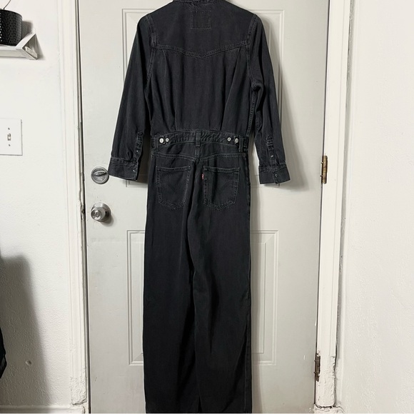 Levi’s Rinoa Wide Leg Coverall Jumpsuit Faded Black Wash size small - Picture 5 of 8